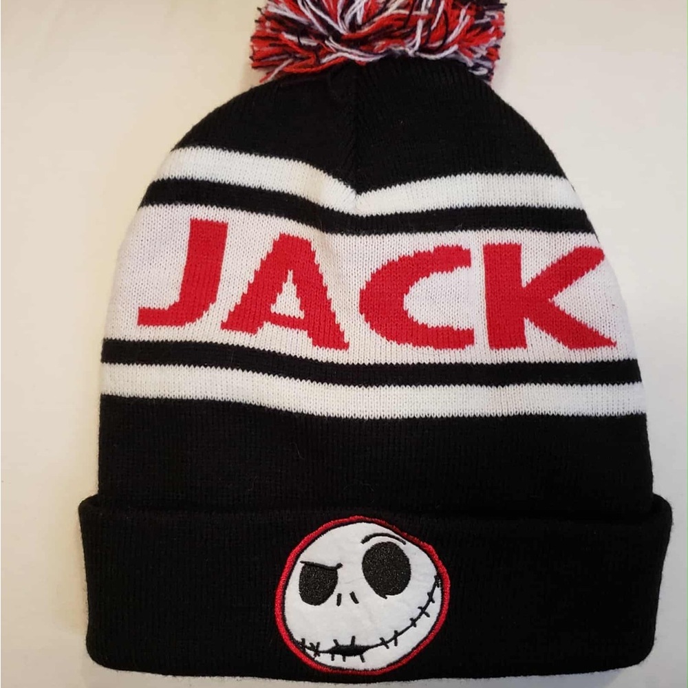 Disney Black and White Nightmare Before Christmas Beanie Kids, Jack Skeleton